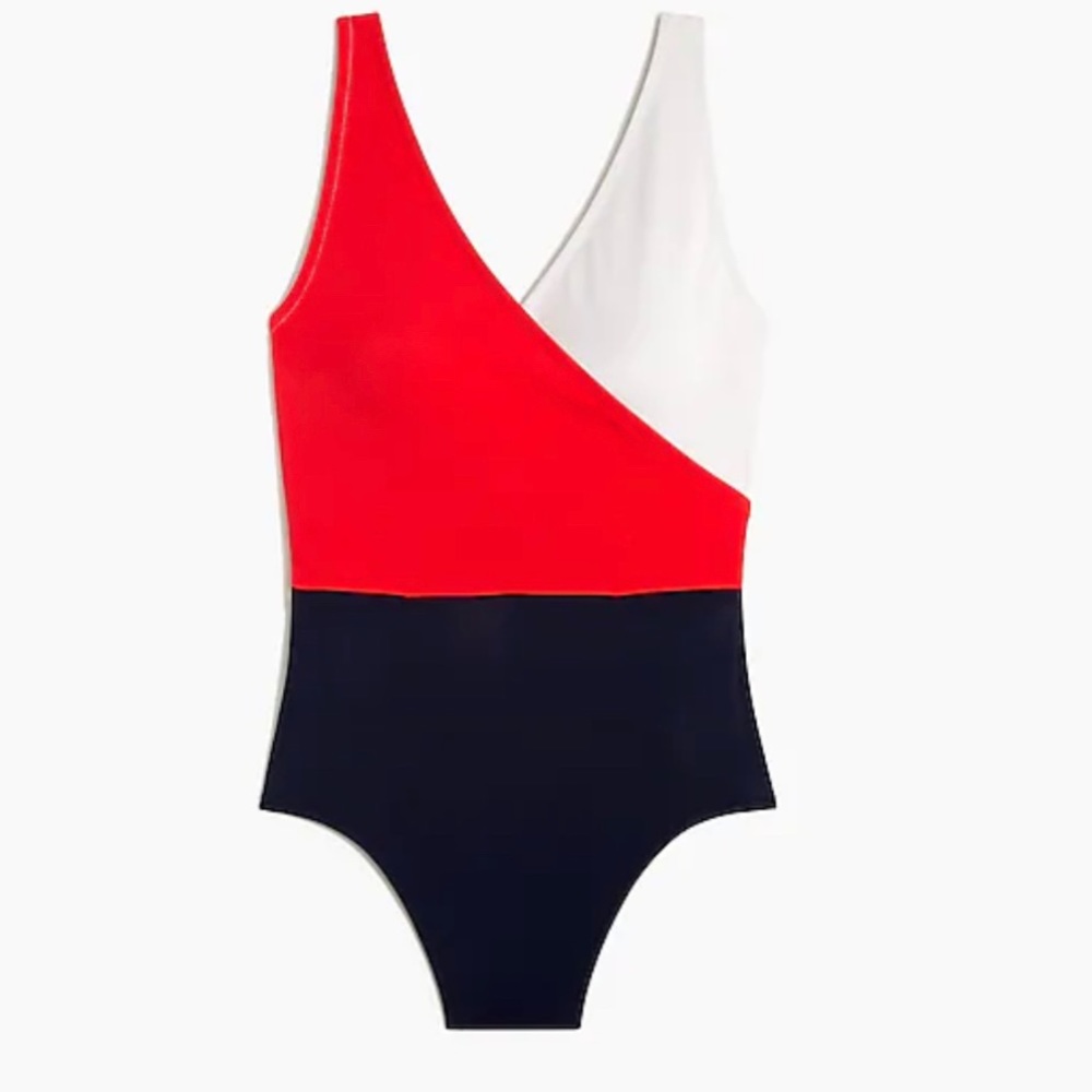 BNWT - J CREW ( Factory ) BRAND COLORBLOCK 1 PIECE SWIMSUIT